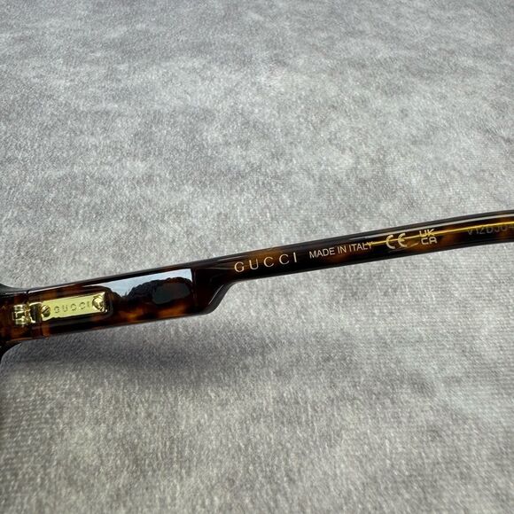 Gucci GG1237SA Tortoise Shell Sunglasses Unisex Square Shape - Picture 9 of 12